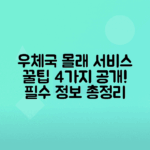 우체국 특별 서비스 4가지 알아두면 유용한 팁