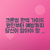 크론병 원인, 증상, 예방에 대한 완벽 가이드