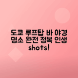 도쿄 여행 필수 루프탑 바와 야경 명소 탐방하기