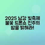 2025 진주 남강유등축제 불꽃놀이, 드론쇼 일정 안내