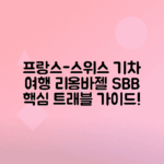 리옹역에서 바젤 SBB역까지 기차로 떠나는 프랑스와 스위스 여행 팁