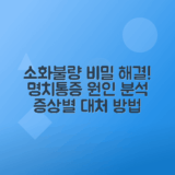 소화불량, 명치통증 원인과 증상 분석하기