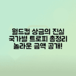 월드컵 트로피 가격, 참가국 상금 총정리