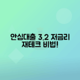 근로자 안심 대환대출 저금리 3.2% 혜택 분석