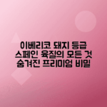 이베리코 돼지고기, 스페인 돼지 등급 모든 비밀 탐구