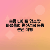 홍콩 밤문화 명소 추천 바, 펍, 클럽 탐방하기