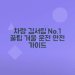 겨울철 차 김서림 원인, 해결법 총정리