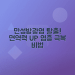 고성동 만성방광염 치료를 위한 면역력 증진, 염증 완화 방법