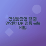 고성동 만성방광염 치료를 위한 면역력 증진, 염증 완화 방법