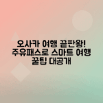 오사카 주유패스로 스마트한 오사카 여행 즐기기