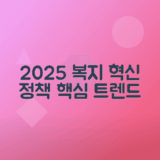 2025년 복지 정책 변화와 전망 분석