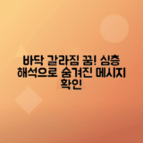 집 바닥 갈라지는 꿈의 의미와 해석