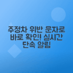 2024년 주정차 위반 단속 문자 알림 서비스 신청 방법